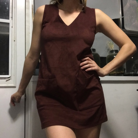 Brown Suede Mud Pie Dress - Picture 2 of 5